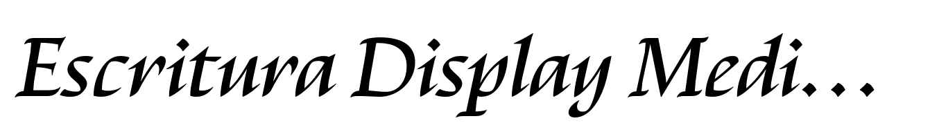Escritura Display Medium Italic